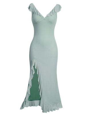 M.Infisavo Women Sexy V Neck High Split Dresses #MFD020