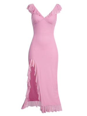M.Infisavo Women Sexy V Neck High Split Dresses #MFD020