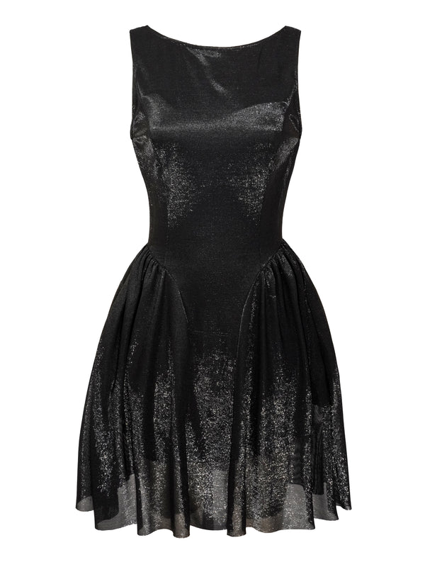 M.Infisavo Womens Mini Dress Shimmer Sleeveless Swing Flared A Line Short Dresses #MFD021
