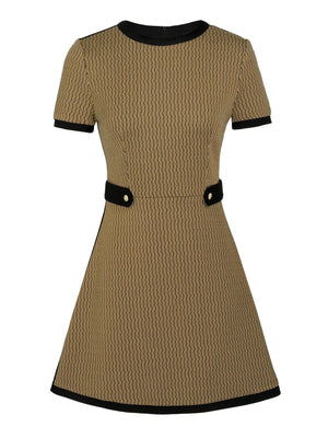M.Infisavo Womens A Line Dress Short Sleeve Crew Neck #MFD022