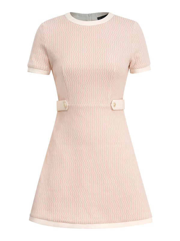 M.Infisavo Womens A Line Dress Short Sleeve Crew Neck #MFD022