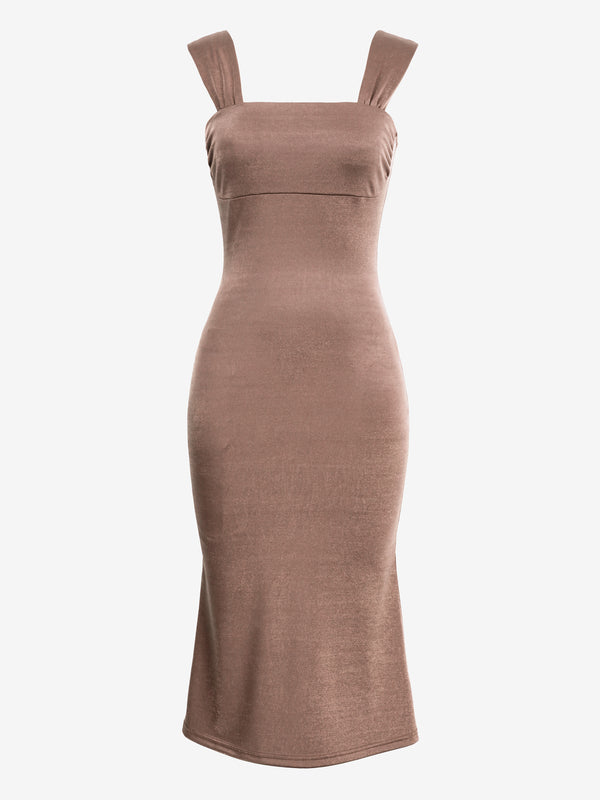 M.Infisavo 2026 Off-The-Shoulder Cocktail Midi Dress for Women #MFD029