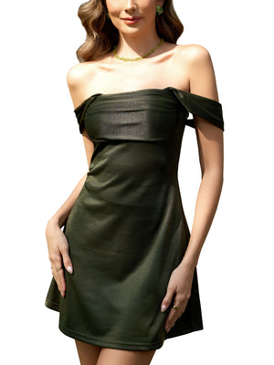 M.Infisavo Women's Off Shoulder Glitter Dresses