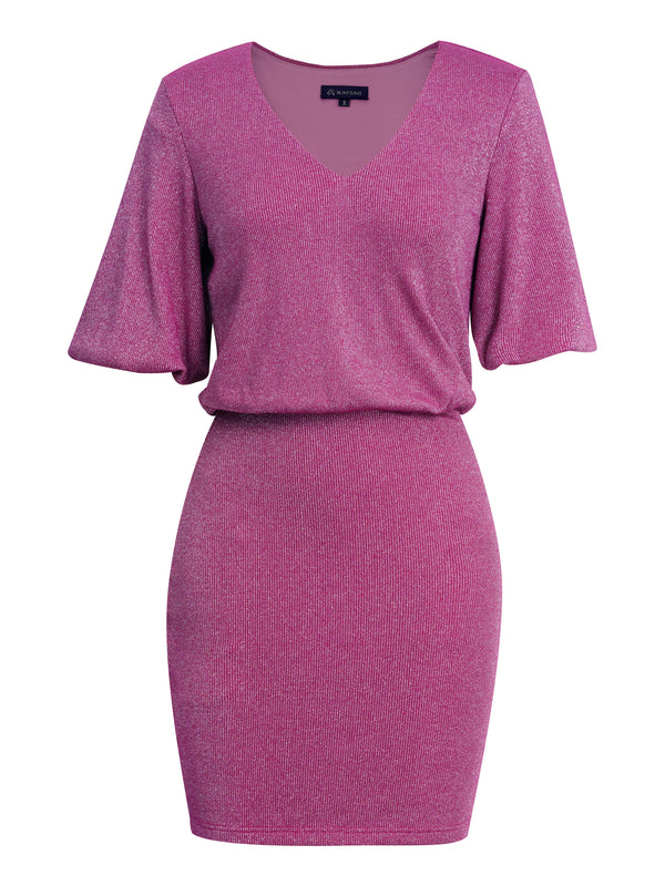 M.Infisavo Women's Glitter V Neck Bodycon