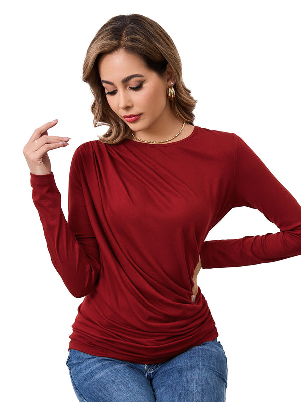 M.Infisavo Möbius Ruched Long Sleeves Top