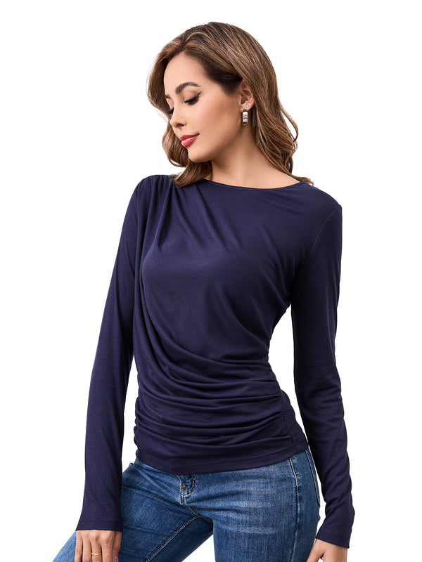 M.Infisavo Möbius Ruched Long Sleeves Top