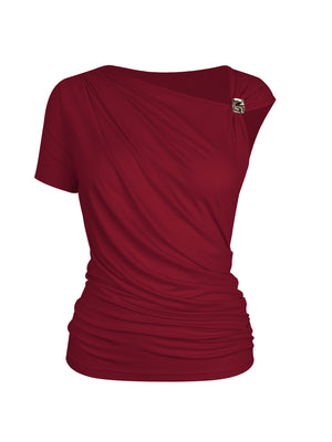 M.Infisavo Möbius Ruched Asymmetrical T-shirt