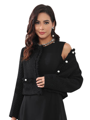M.Infisavo Minerva Cropped Tweed Blazer